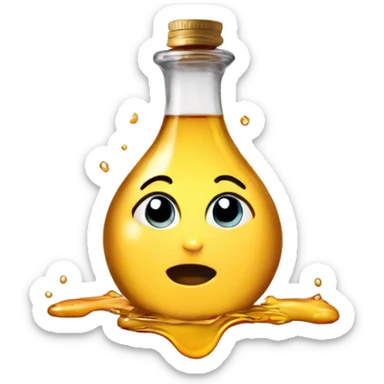 baby oil spilled sticker