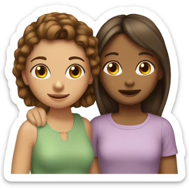 Une fille meilleure ami avec un autre fille sticker