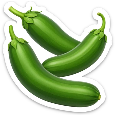 zucchini with a leaf sticker
