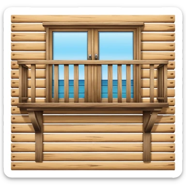 balcony wood sticker