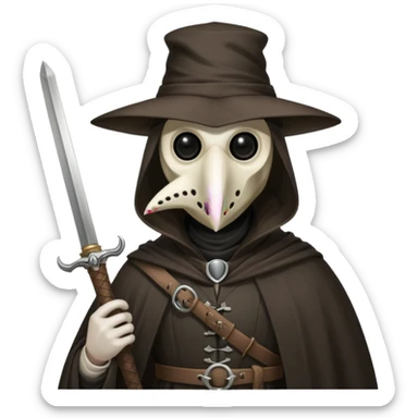 plague dr sword snow sticker