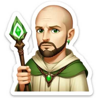 Druid, witch, power, magic sticker