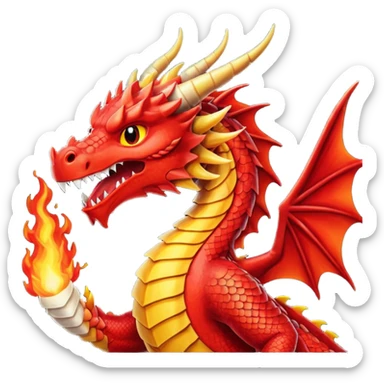 Red dragon sticker