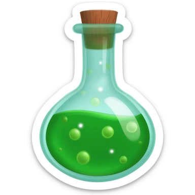 green witch cooking potion sticker