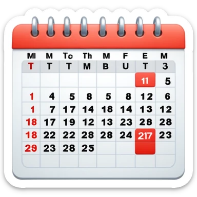 calendario en lunes sticker