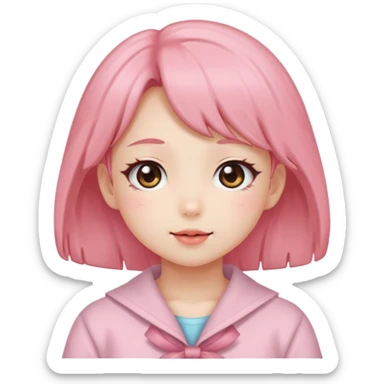 A Kawaii anime girl doing aeogyo  sticker