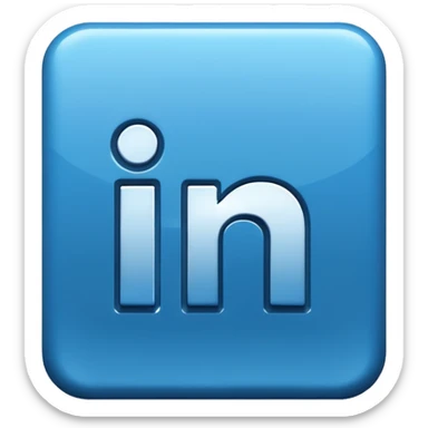 3d linkedin logo (the real Linkedin logo must be used) sticker