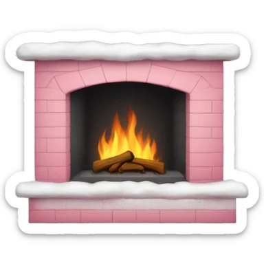 Winter Pink FirePlace sticker
