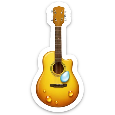 Small Water drop on a guitar sticker