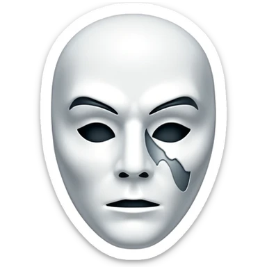 phantom of the opera half porcelain mask sticker