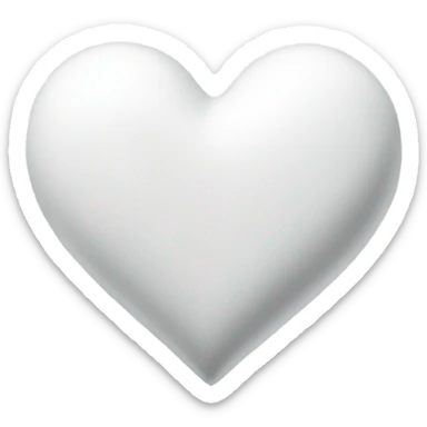 white heart with glitter sticker