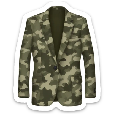 camouflage Wool oversize blazer sticker