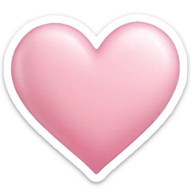 light pink heart sticker
