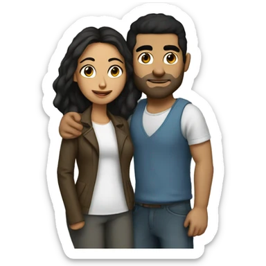 Yasmine qui et avec Issam sticker