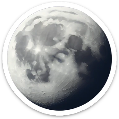 moon on the sky background sticker