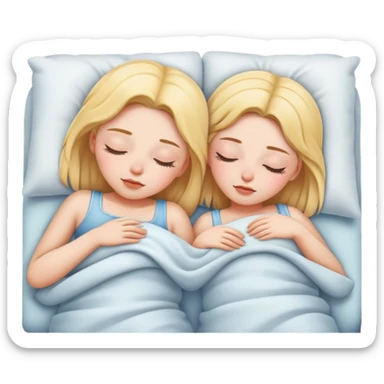 Girls sleeping sticker