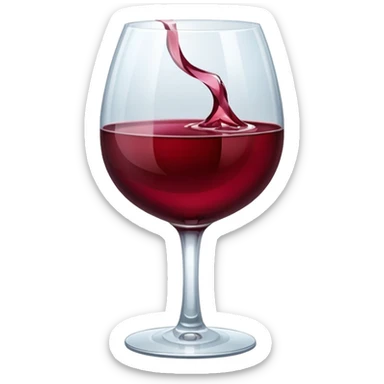 a glass of wine sticker
