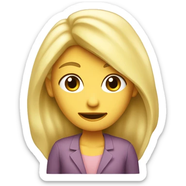 Un dinausore avec la tête d’une femme blonde sticker