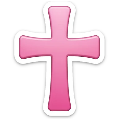 pink cross sticker