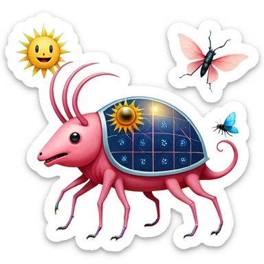 solarpunk - hieronymus bosch phantasmagoric creatures from the garden of earthly delights sticker