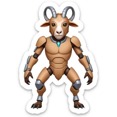 Cybernetic Goat(Ram) man sticker