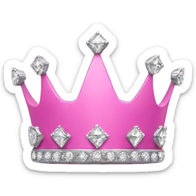 Pink crown with diamond nda sticker
