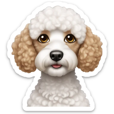 white toy poodle sticker