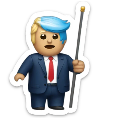 Trump whit an argentinian flag sticker