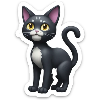 Dark-type-Psychic-type-Fakémon-Cat full body sticker