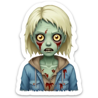 zumbi girl  sticker