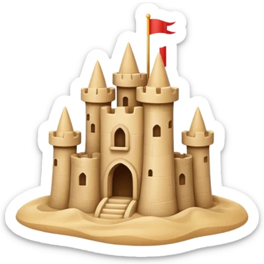 little sand castle sticker