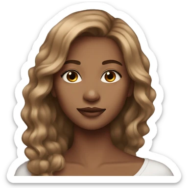 stunning girl light brown hair sticker