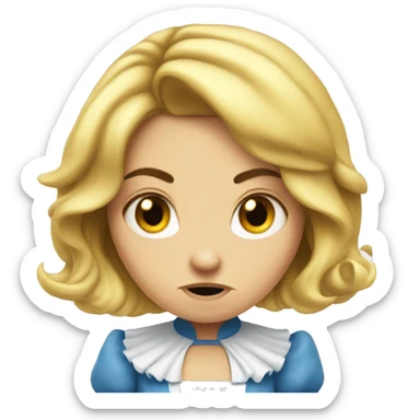 Alice from alice and wonderland angry sticker