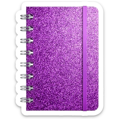 caderno glitter vidro sticker