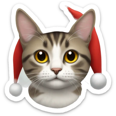 Cat wearing a Christmas jumper  sticker