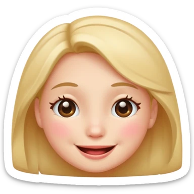 Shy flirty emoji sticker