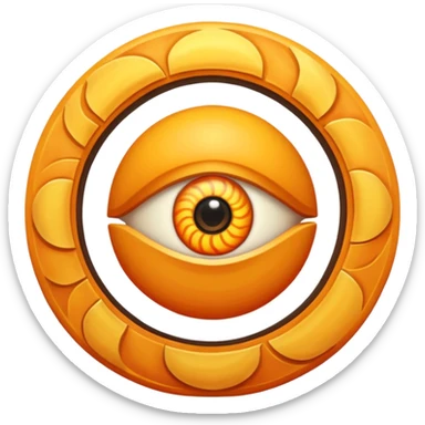 
un ojo tribal combinado con sol y sendero, con un espiral tipo energía ancestral  primitivas

 sticker