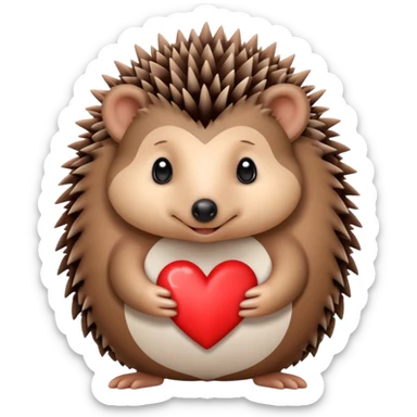 Hedgehog with love sticker