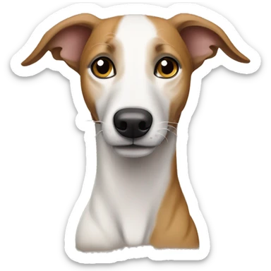 Tiger brown and white Whippet sticker
