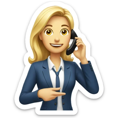 realtor talking on cell phone sticker