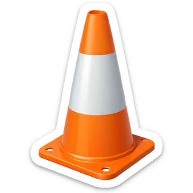 orange traffic cone sticker