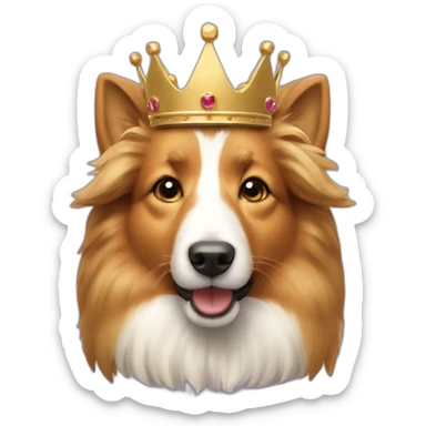 shetland-sheepdog-with-crown sticker