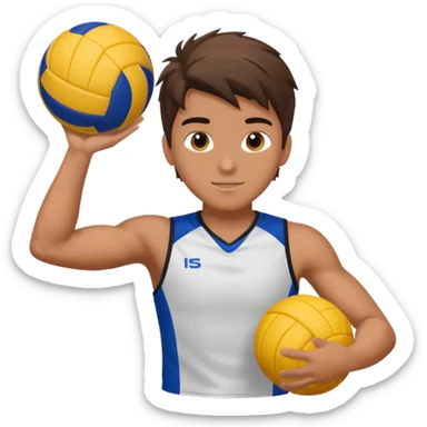 volleyball player boy brunet sticker