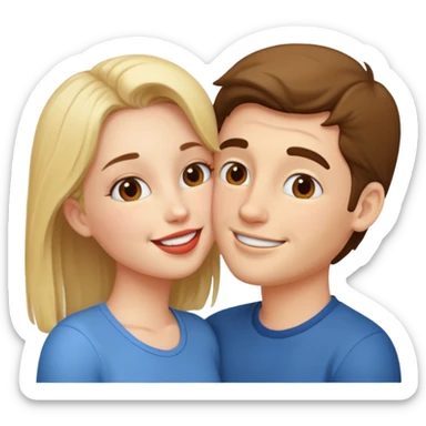 Two people kissing sticker