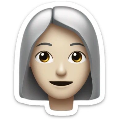 Une personne avec une bouche ouverte et un phantom qui en sort sticker