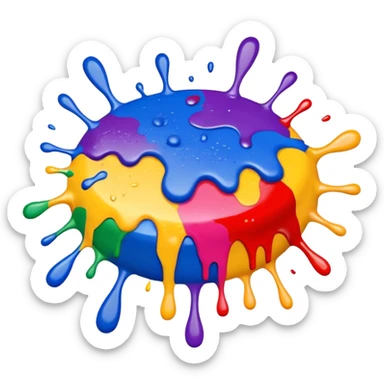 Make a painting which is splattered paint sticker