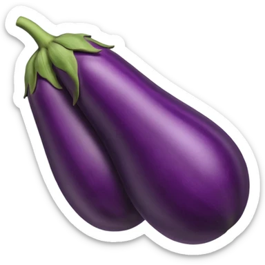 eggplant with big defined veins  sticker