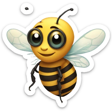 Bee who is smart and cool  sticker