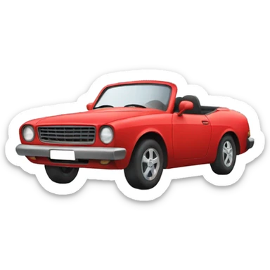 Girl driving red car  sticker