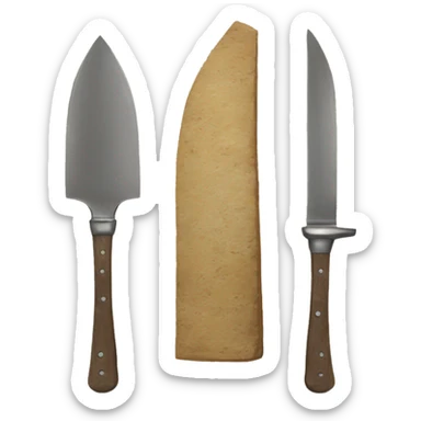 Casa de herrero cuchillo de palo sticker